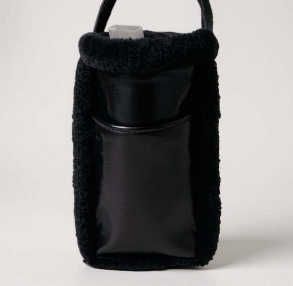 KATE SPADE 17” JETT FAUX SHEARLING LARGE TOTE PATENT LEATHER NWT - Picture 5 of 7